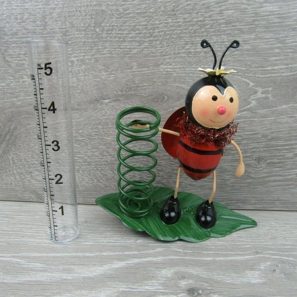 Yard Decor Garden Outdoor Ladybug Rain Gauge - Picture 12 of 12